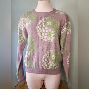 Witty Fox Flower Sweater Size S